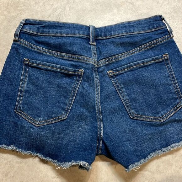 Old Navy Womens Indigo Raw Hem High Rise Secret-Smooth Pockets Sz4 - Picture 3 of 6